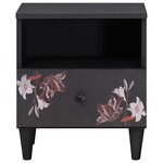 vidaXL Table de chevet avec tiroir 2 Pièces Marron 40 x 33 x 46 cm
