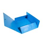 Chemise 3 rabats élastiques Max Capacité IDERAMA Carte pelliculée 425g Bleu EXACOMPTA