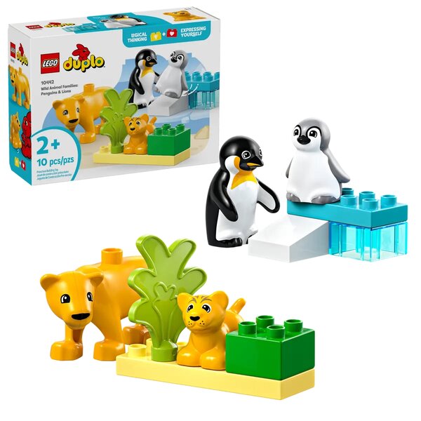 Lego 10442 - Duplo Familles d'animaux sauvages : pingouins et lions