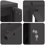 vidaXL boîte aux lettres Noir 30 x 23 x 55 cm Acier