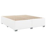 vidaXL Sommier à lattes de lit avec matelas Blanc 180x200cm Similicuir