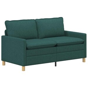 vidaXL Canapé 2 place Vert foncé 156 x 81 x 87 5 cm Tissu