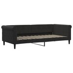 vidaXL Lit de jour avec gigogne et matelas noir 90x200 cm velours