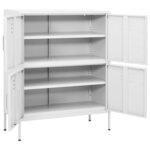 vidaXL Armoire de rangement Blanc 80x35x101 5 cm Acier