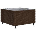 vidaXL Salon de jardin 6 Pièces avec coussins Marron Résine tressée