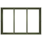 vidaXL Jardinière vert olive 120x80x40 cm acier