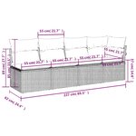 vidaXL Canapé de jardin avec coussins 4 places beige résine tressée