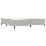vidaXL Lit à ressorts avec matelas Gris clair 200 x 200 cm tissu