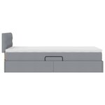 vidaXL Lit avec rangement et matelas Gris clair 100 x 200 cm