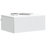 vidaXL Cabinet de chevet mural avec tiroir Blanc 49 x 34 5 x 20 cm