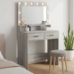 vidaXL Table de Toilette Gris Sonoma 79 x 41 x 135 cm