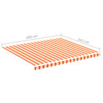 vidaXL Tissu de remplacement pour auvent Jaune et orange 4x3 5 m