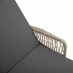vidaXL Chaise longue 2 Pièces Gris clair 35 x 35 x 32cm polyrotin