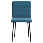 vidaXL Chaises à manger lot de 6 bleu velours