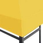 vidaXL Toile de toit de belvédère 270 g/m² 4x3 m Jaune