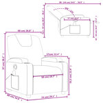 vidaXL Fauteuil de massage inclinable Cappuccino Similicuir