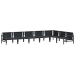vidaXL Ensemble de canapé de jardin Anthracite Acier
