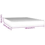 vidaXL Matelas de lit à ressorts ensachés fermeté moyenne 120x210x20 cm velours