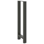 vidaXL Pieds de table de bar Anthracite 2 pièces 40 x (110-111) cm Acier