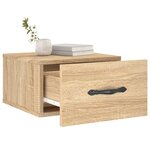 vidaXL Table de chevet murale chêne sonoma 35x35x20 cm