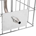 vidaXL Colonne gabion Argent 25 x 25 x 50 cm Acier inoxydable