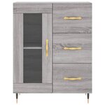 vidaXL Buffet haut Sonoma gris 69 5x34x180 cm Bois d'ingénierie