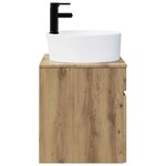 vidaXL Meuble de lavabo mural Chêne artisanal 49 x 44 5 x 65 cm