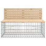 vidaXL Banc de jardin avec panier en gabion bois massif de pin