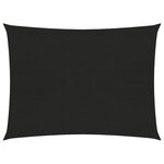 vidaXL Voile d'ombrage 160 g/m² Noir 2x2 5 m PEHD