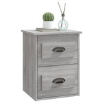 vidaXL Table de chevet murale sonoma gris 41 5x36x53 cm