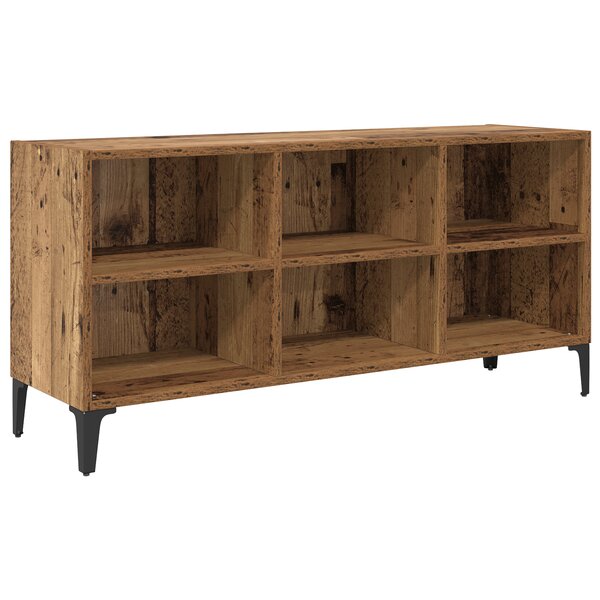 vidaXL Meuble TV en Bois Ancien Bois Ancien Bois d'ingénierie  Métal Moyen