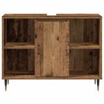 vidaXL Cabinet de salle de bain avec porte Bois ancien 80 x 33 x 60 cm