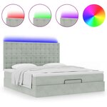 VidaXL Cadre de lit ottoman et matelas gris clair 160x200cm velours