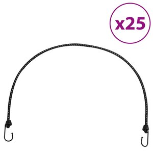 vidaXL Cordes élastiques avec bandes réfléchissantes et crochets 25Pièces