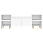 vidaXL Meuble TV Blanc 160x35x55 cm Bois d'ingénierie