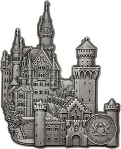 Monnaie NEW SWAN STONE Castle 1 Oz Argent 5 Cedis Ghana 2026 (PRÉCOMMANDE)