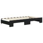 vidaXL Lit de jour avec gigogne et matelas noir 90x190 cm velours
