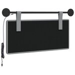 vidaXL Tête de lit suspendue Avec lumière LED Gris clair Tissu