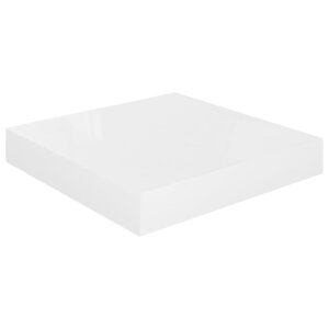 vidaXL Étagère murale flottante Blanc brillant 23x23 5x3 8 cm MDF