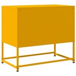 vidaXL Meuble TV jaune moutarde 68 5x39x60 5 cm acier