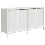 vidaXL Buffet blanc 135x39x73 5 cm acier laminé à froid