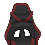 vidaXL Chaise de jeu Noir et rouge bordeaux Similicuir