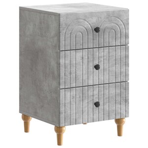 vidaXL Cabinet de chevet avec tiroir Gris béton 43 x 41 x 66 5 cm