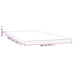 vidaXL Sur-matelas 90x200x5 cm