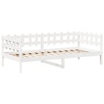 vidaXL Lit de jour avec toit sans matelas blanc 80x200 cm bois massif