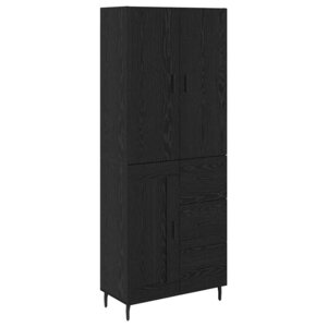vidaXL Haut Armoire avec tiroir Chêne noir 69 5 x 34 x 180 cm