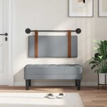 vidaXL Tête de lit suspendue Gris clair PU antique
