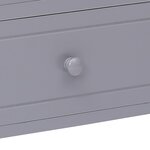 Vidaxl meuble tv gris 115x30x40 cm bois de paulownia