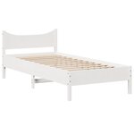 vidaXL Cadre de lit sans matelas blanc 90x190 cm bois de pin massif
