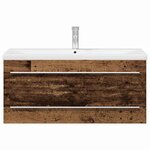 vidaXL Meuble sous-vasque avec lavabo avec tiroir 2 Pièces Bois ancien